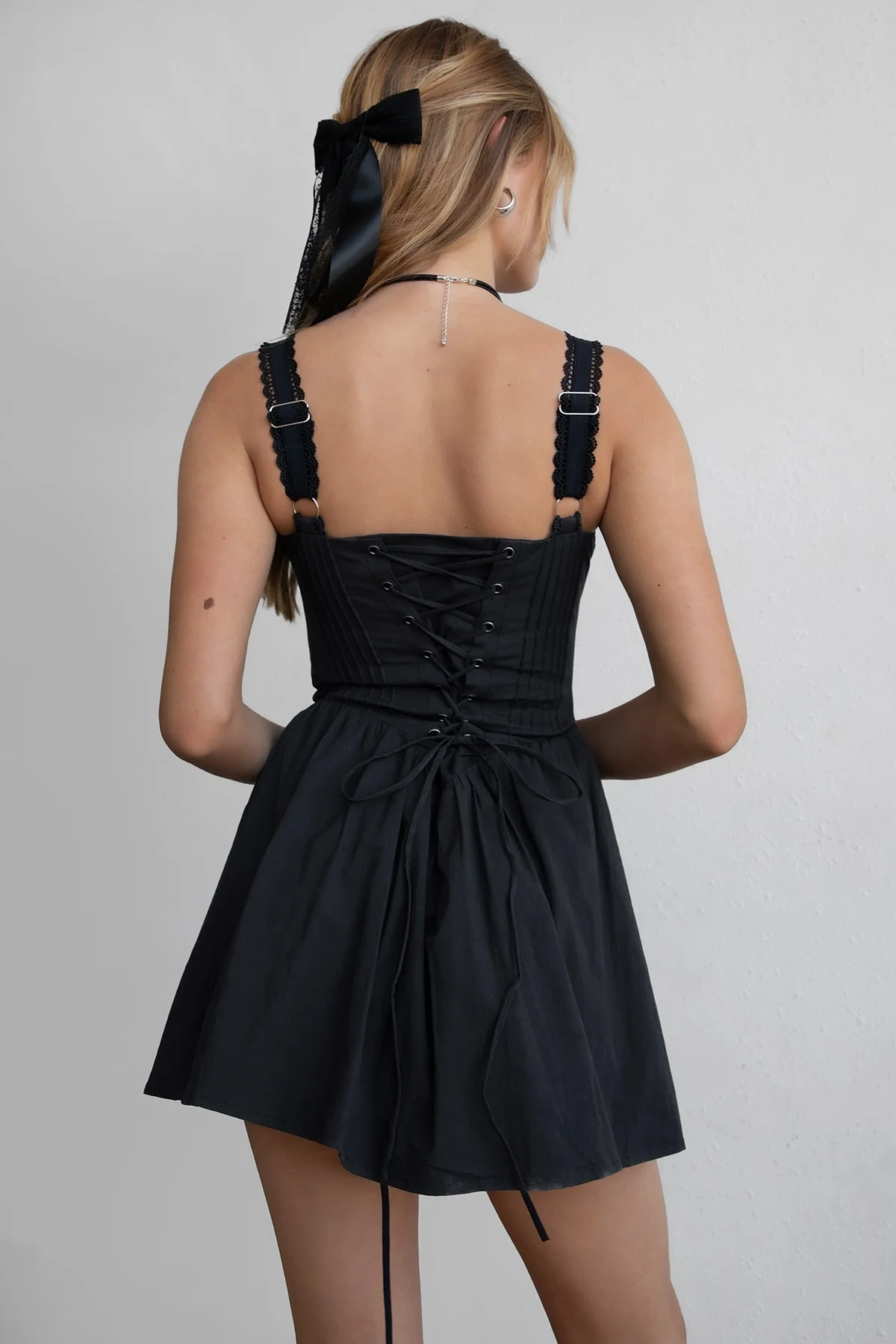 DARCY Stretch Poplin Mini Dress - Image 3