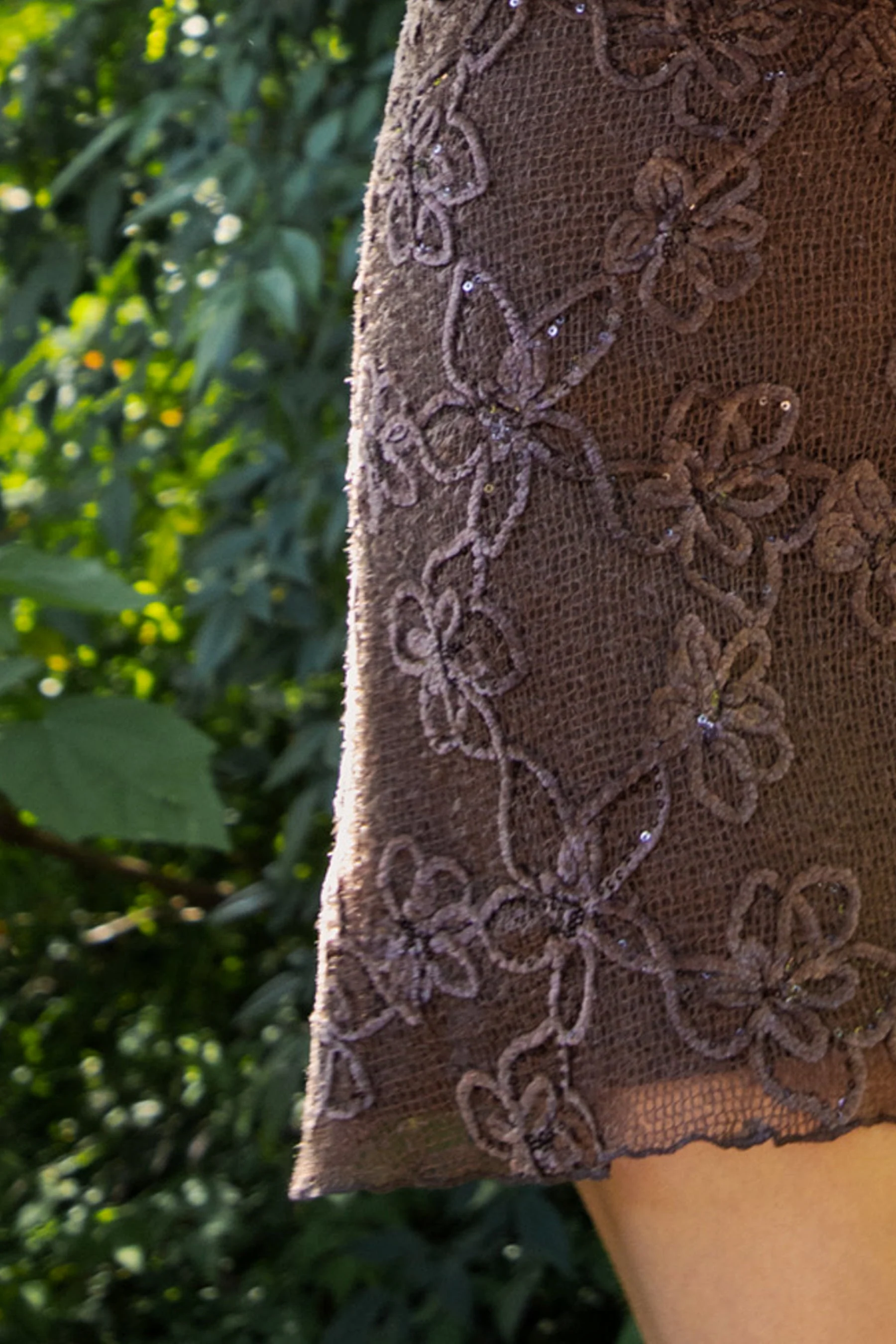 MESA Floral Crochet Embroidered Halter Mini Dress - Image 2