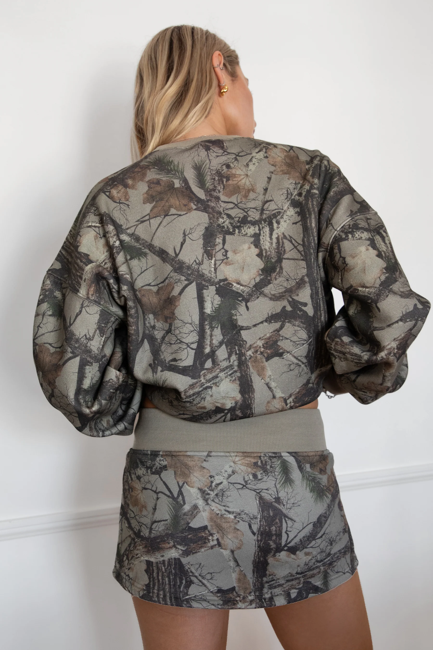ELK Woodland Camo Cloud Fleece Mini Skirt - Image 4