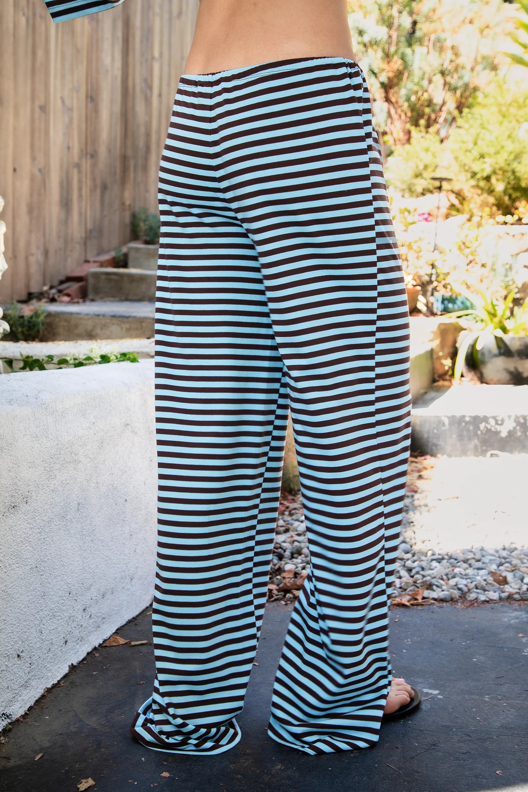 MARLOWE Stretch Mid Waist Stripe Wide Leg Pants [Partial Pre-order] - Image 14
