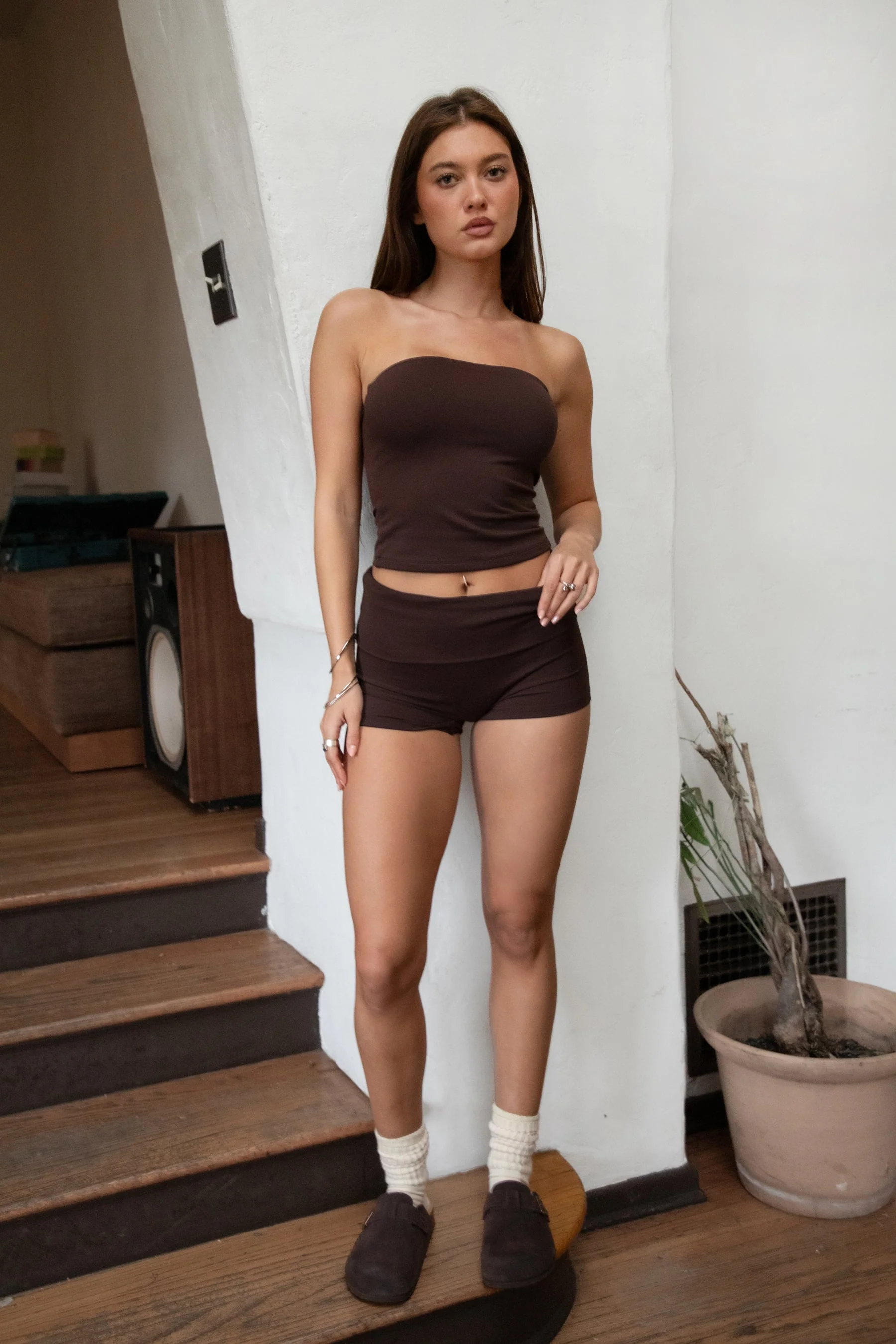 NYLEE Soft Span Jersey Yoga Shorts - Image 12