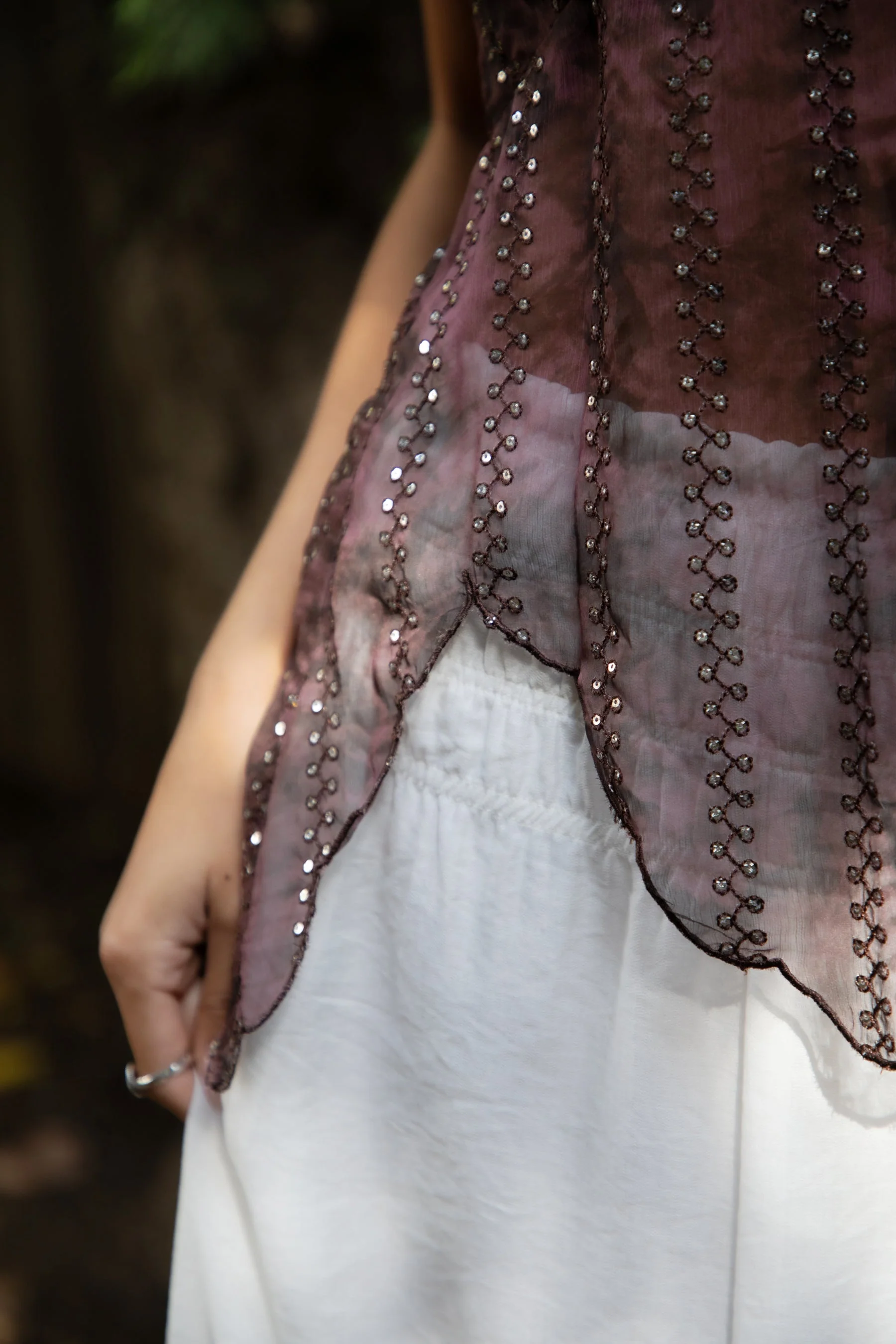 ISOLA Sequin Chiffon Halter Top - Image 3