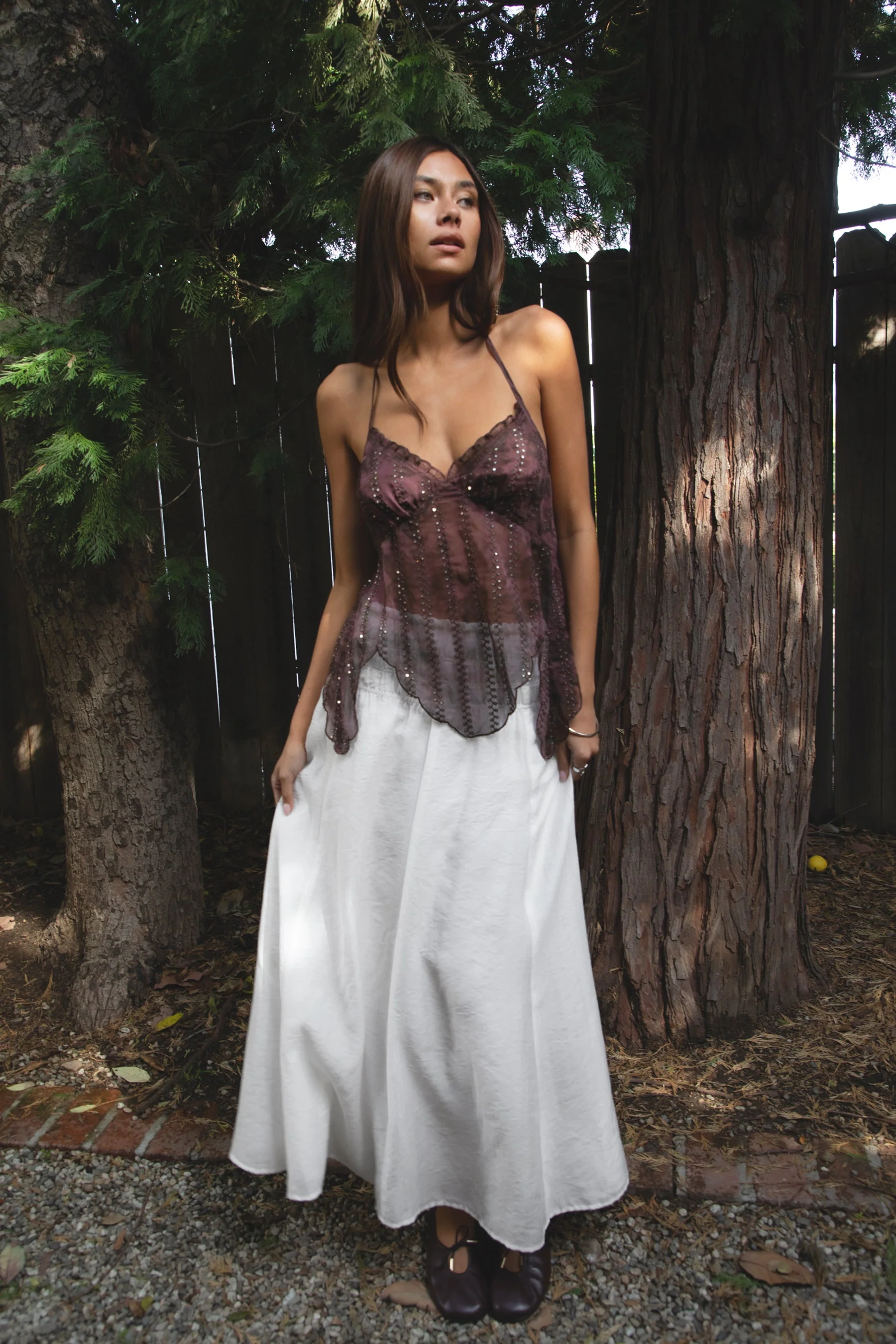 ISOLA Sequin Chiffon Halter Top - Image 9
