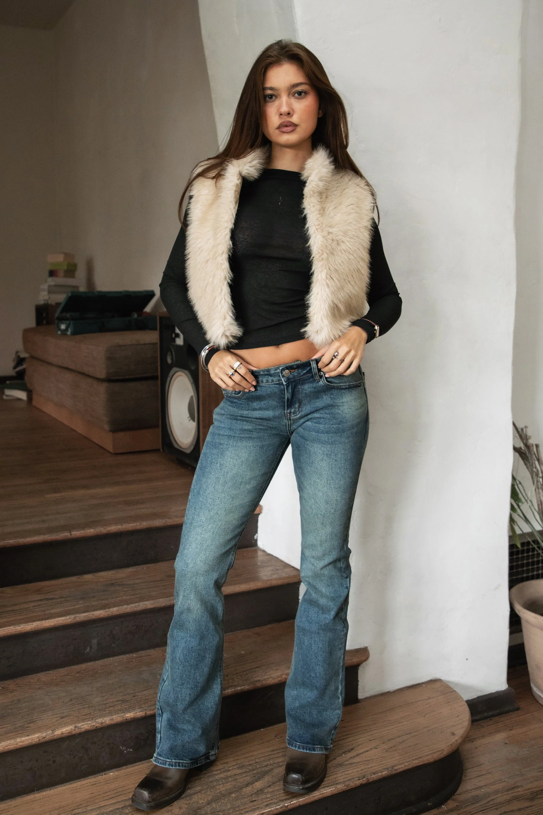 BRIENNE Soft Plush Faux Fur Vest - Image 5