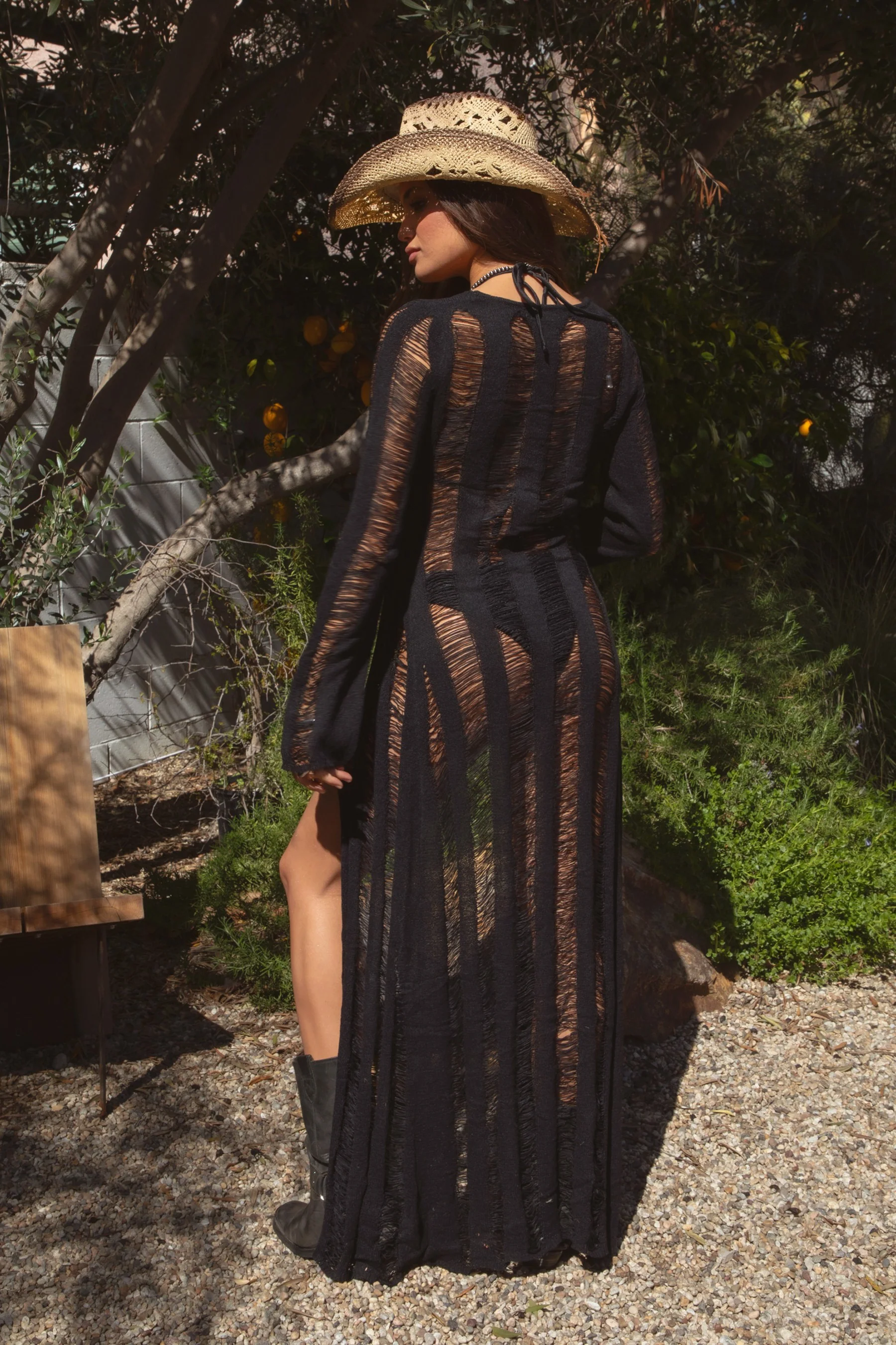 Breeze Distressed Ladder Knit Cover Up - Image 11