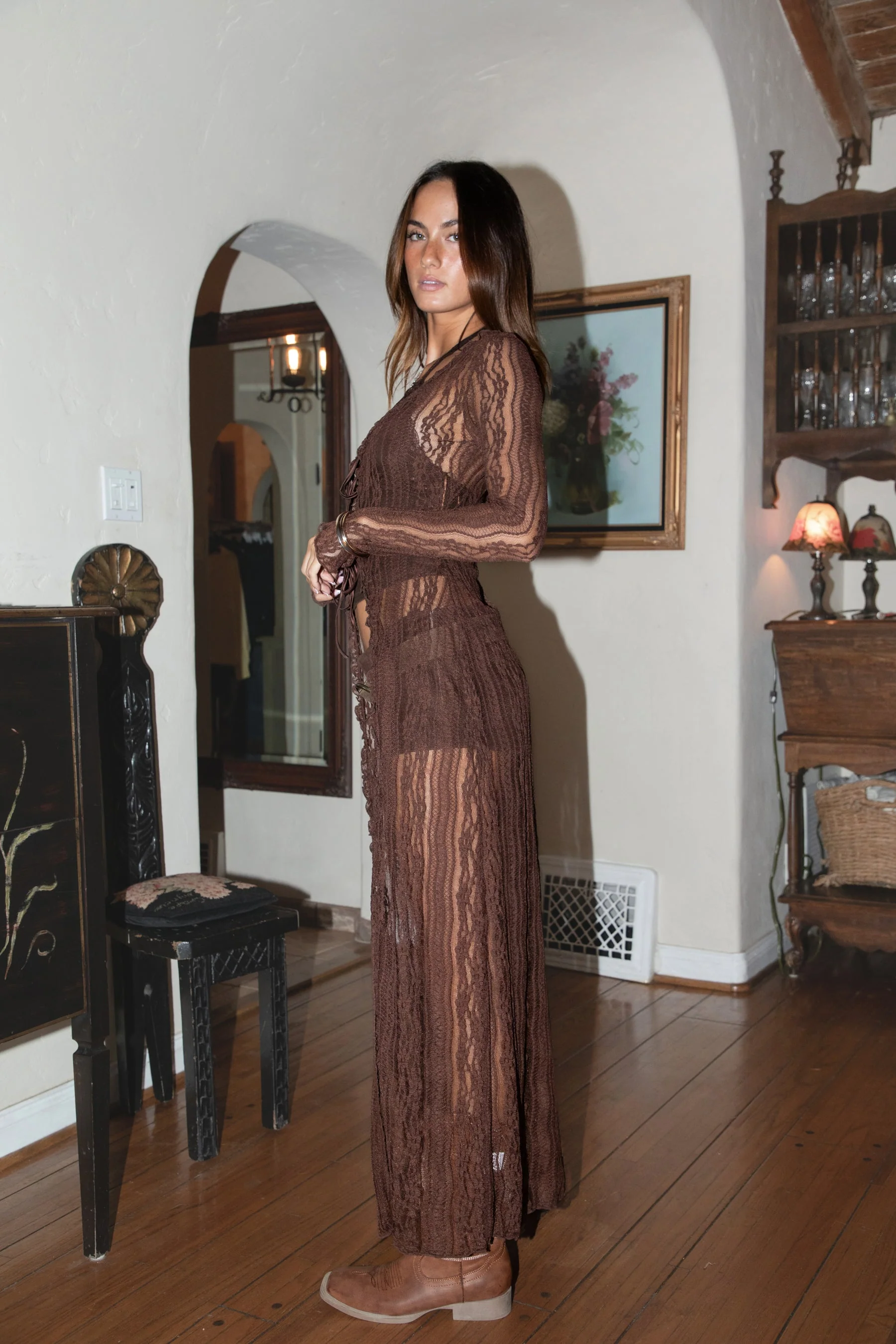 WILDERA Lace Long Sleeve Duster Top [Pre-order] - Image 14