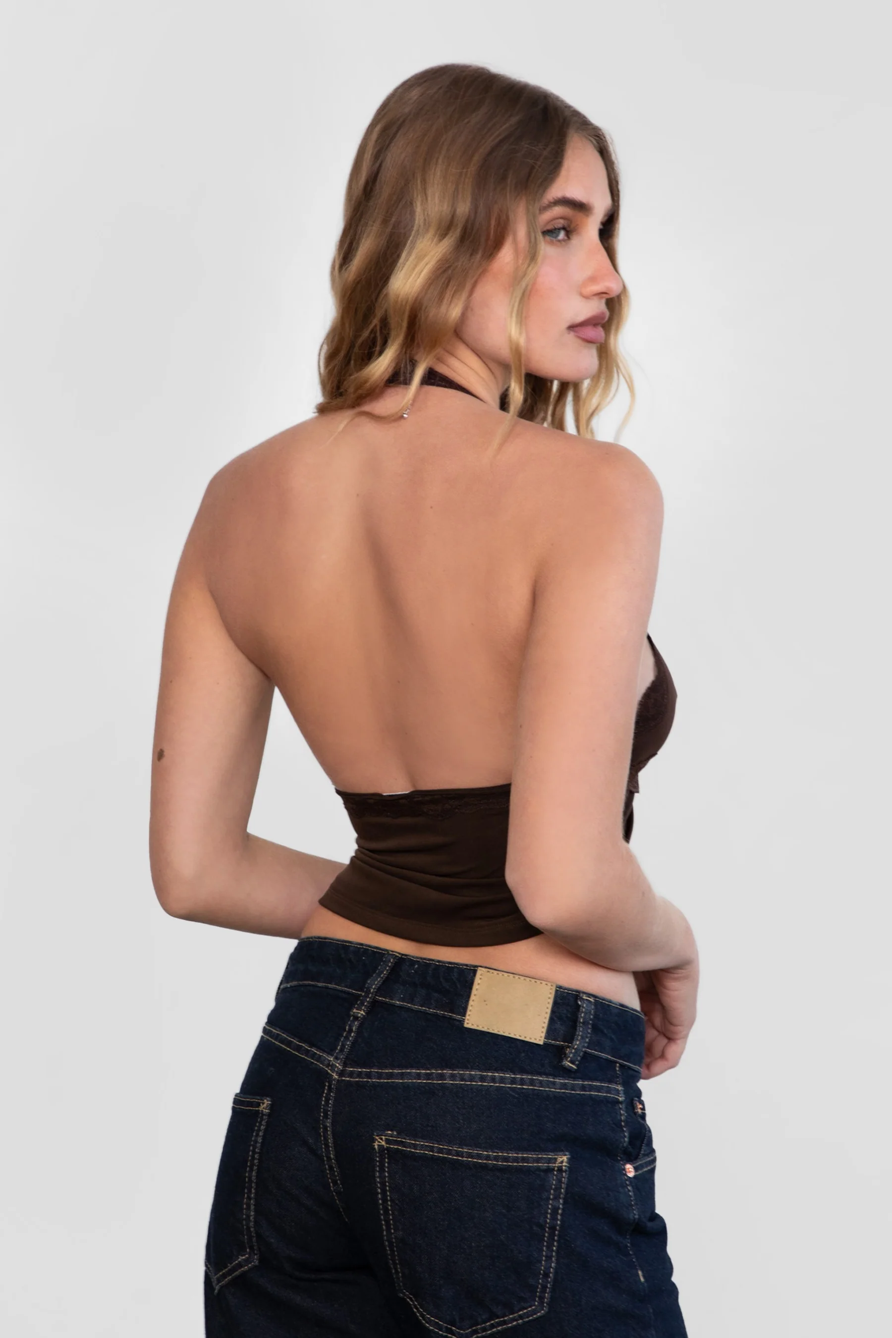 Mille Mesh Lace Halter Neck Top - Image 13