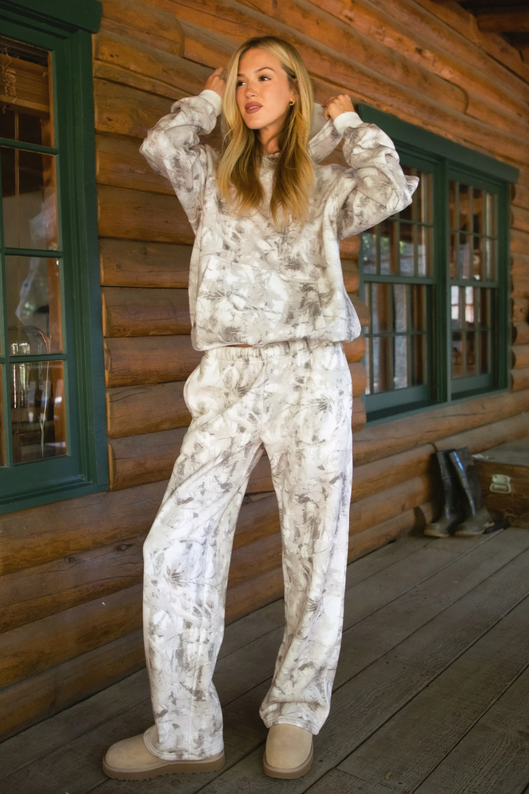 AVERY Light Woodland Camo Cloud Fleece Classic Hoodie - Image 4
