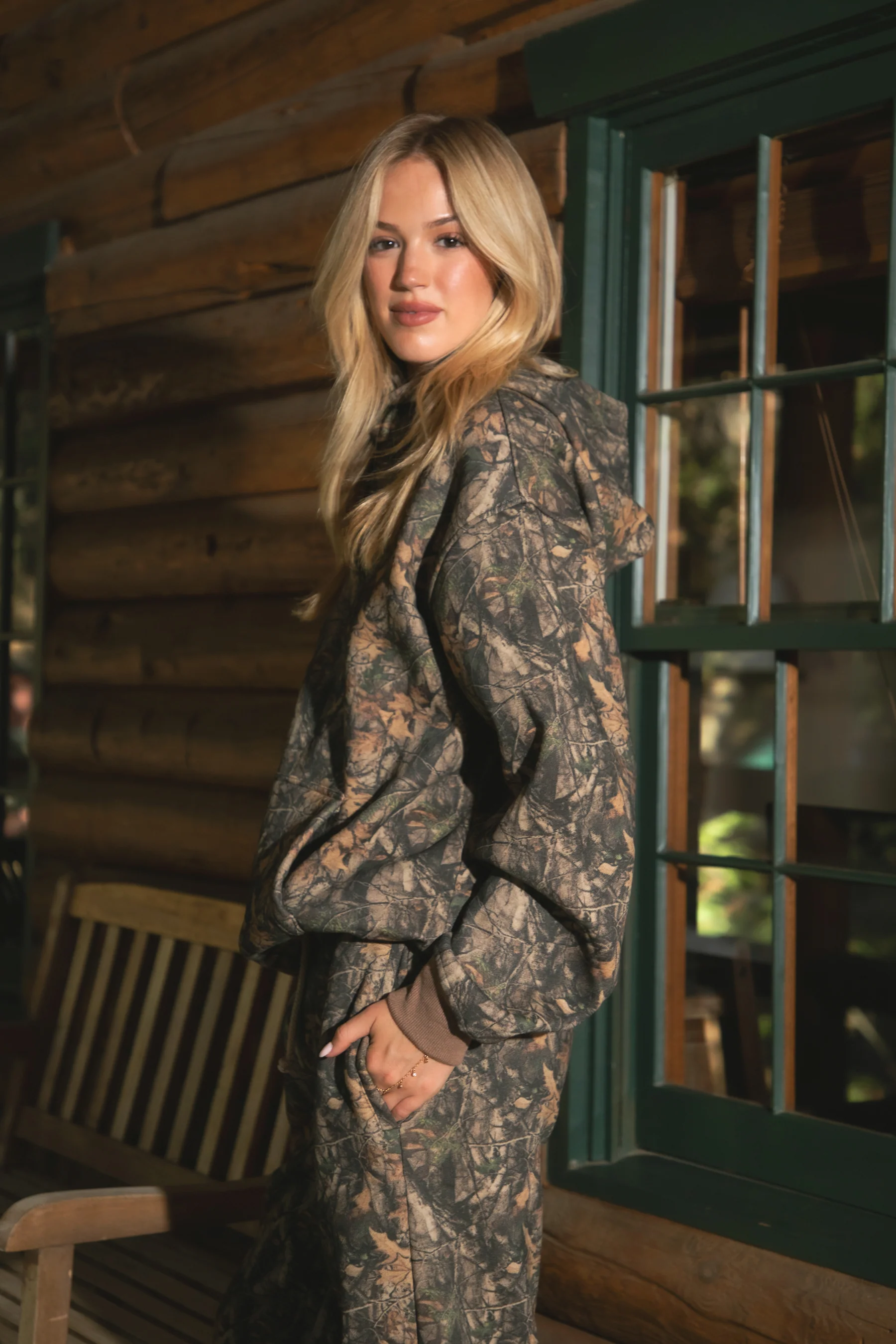 BAYOU Dark Camo Cloud Fleece Classic Hoodie - Image 3