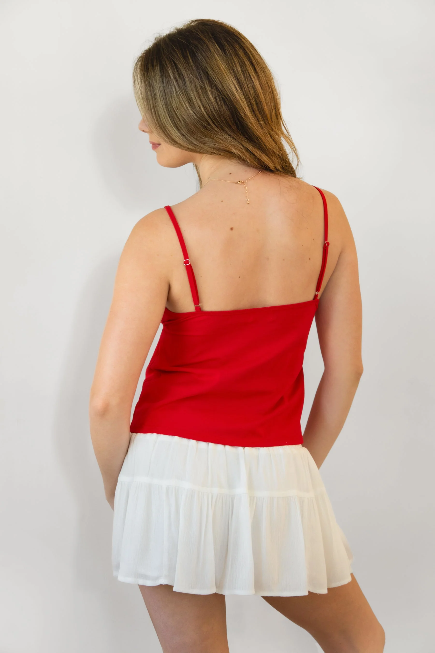 LEMONY Cotton Jersey Lace Trim Cami Top - Image 5