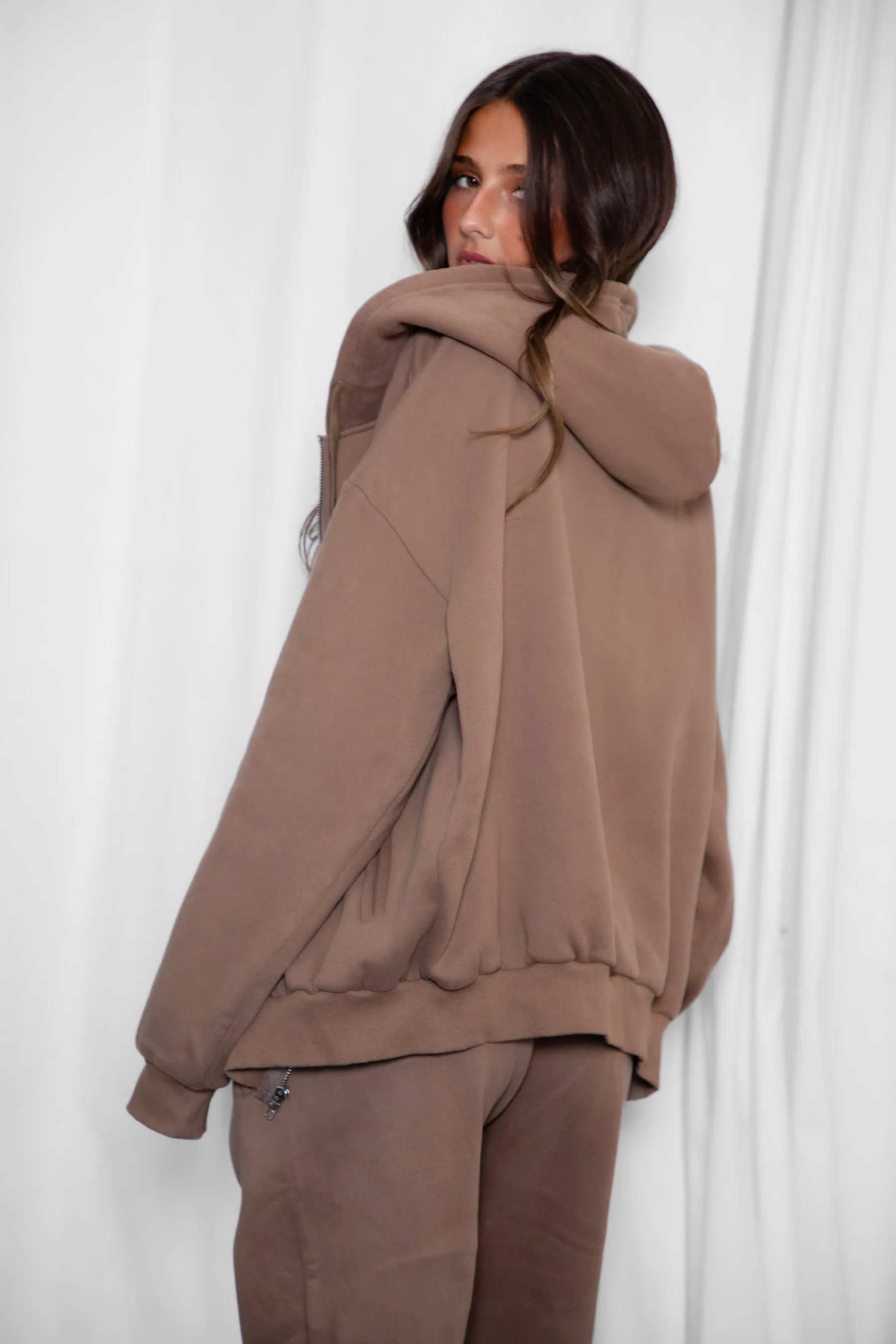 UNIVERSITY Plush Fleece Oversized Zip Up Hoodie - Image 20