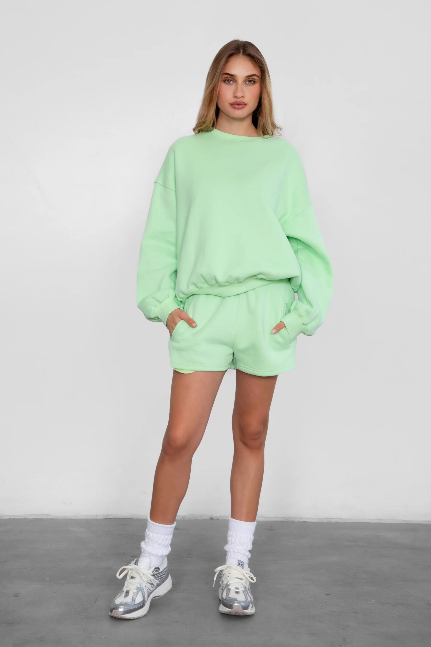 VARSITY Plush Fleece Crew Neck Sweatshirt - Image 32