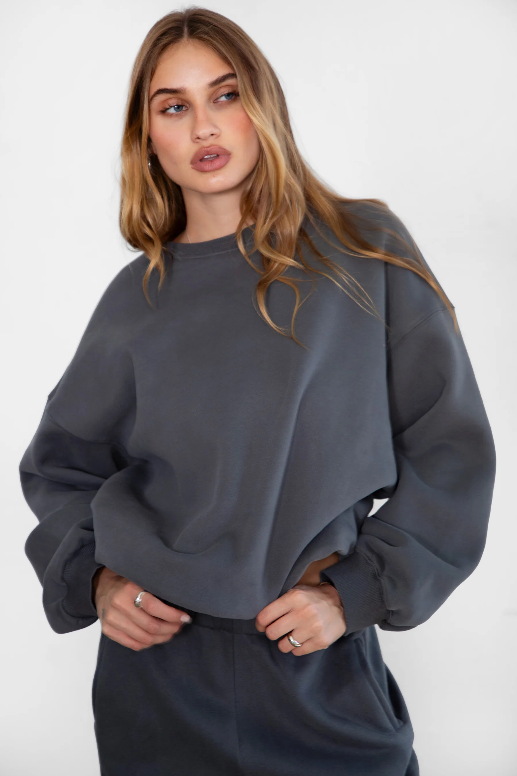 VARSITY Plush Fleece Crew Neck Sweatshirt - Image 53